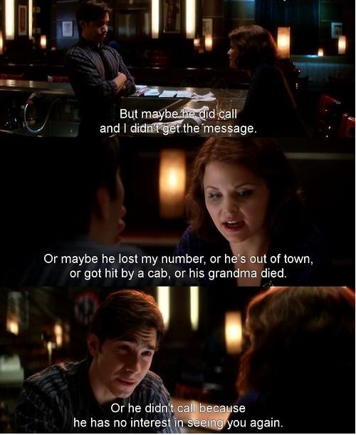Scene from He's Just Not That Into You showing Gigi rationalizing why a guy didn't call